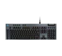 Logitech G Clavier gaming G915 X - mécanique filaire ultra-plat, PBT, RVB, GL Brown - AZERTY Noir