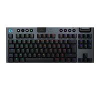 Logitech G G915 X LIGHTSPEED TKL Clavier gaming sans fil ultra-plat, touches PBT double couche, touches entièrement programmables, rétroéclairage RVB, GL Brown Tactile - PC/Mac, FRA AZERTY - Noir