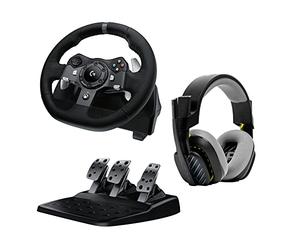Logitech G G920 Driving Force Volant de Course avec Pédales, Retour de Force + ASTRO A10 Casque de Gamer Gen 2 Filaire, Xbox Series X|S, Xbox One, PC, Noir
