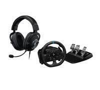 Logitech G G923 volant course, pédales, G Pro X SE Casque gaming filaire | TRUEFORCE jusqu'à 1000 Hz, commande de démarrage à double embrayage, PS5/PS4/PC/Mac, Microphone détachable, DAC USB - Noir