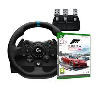 Logitech G G923 volant de course et pédales + Forza Horizon 6 (Disque) pour Xbox Series X - Noir