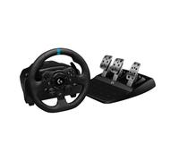 Logitech G G923, volant de course et pédales pour PC - Noir | TRUEFORCE up to 1000 Hz Force Feedback, Responsive Pedal, Dual Clutch Launch Control, and Genuine Leather Wheel Cover