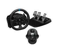 Logitech G G923 volant et pédalier de course, retour de force TRUEFORCE + Logitech G Driving Force levier de vitesse - cuir véritable, pour PS5, PS4, PC et Mac - Noir