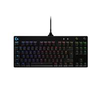 Logitech G PRO Clavier gaming mécanique, conception ultra-portable sans pavé numérique, câble micro-USB détachable, touches rétroéclairées LIGHTSYNC RVB 16,8M de couleurs, AZERTY FR, PC/Mac - Noir