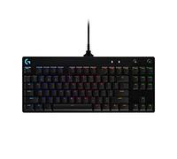 Logitech G PRO Tastiera gaming meccanica, ultraportatile senza tastierino numerico, cavo micro-USB rimovibile, tasti con retroilluminazione RGB LIGHTSYNC da 16,8M di colori, US Intl, PC/Mac - Nero