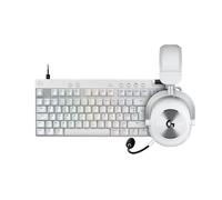Logitech G Pro X 2 Lightspeed Casque Audio Gamer, Bluetooth, USB, 3.5 mm + Pro X TKL Rapid, Clavier Gaming Filaire sans pavé numérique, Touches analogiques magnétiques, Rapid Trigger, RVB, PC - Blanc
