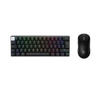 Logitech G Pro X 60 Lightspeed, Clavier Gaming sans Fil, mécanique Ultra Compact TKL 60% pour PC (AZERTY FR) + Pro X Superlight 2 Lightspeed Souris Gaming sans Fil - Noir