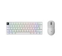 Logitech G Pro X 60 Lightspeed, Clavier Gaming sans Fil, mécanique Ultra Compact TKL 60% pour PC (AZERTY FR) + Pro X Superlight 2 Lightspeed Souris Gaming sans Fil - Blanc