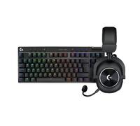 Logitech G PRO X TKL LIGHTSPEED clavier de jeu sans fil, ultra-portable + PRO X 2 LIGHTSPEED Casque audio bluetooth, Bluetooth/USB/3,5 mm Aux, PC, PS5, PS4, Nintendo Switch, AZERTY FRA Layout - Noir