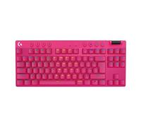 Logitech G PRO X TKL LIGHTSPEED clavier de jeu sans fil, ultra-portable, sans pavé numérique, LIGHTSYNC RVB, touches en PBT, switchs Tactile (GX Brown), AZERTY Français, PC - Magenta