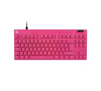 Logitech G Pro X TKL GALVATRON Clavier de Jeu, Ultra-Portable, sans pavé numérique, LIGHTSYNC RVB, Touches en PBT, QWERTY - Magenta