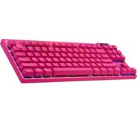 Logitech G PRO X TKL - Clavier - backlit - Bluetooth, 2.4 GHz - QWERTY - International US - commutateur : Tactile - rose