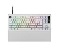 Logitech G Pro X2 Rapid : commutateurs analogiques magnétiques, déclenchement Rapide, écran OLED, fréquence de rafraîchissement de 8 kHz, Repose-Poignets, câble USB-C détachable - Blanc
