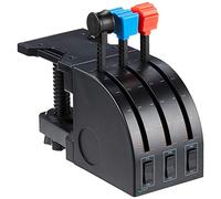 Logitech G Saitek PRO Quadrant d'accélérateur de vol, leviers d'axe de simulation professionnels, écran LCD, 3 interrupteurs à bascule bidirectionnels, support réglable, USB, PC, noir