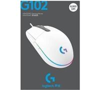 Logitech G102 Lightsync Gaming Mouse/ Jusqu'à 8000 DPI/ Blanc