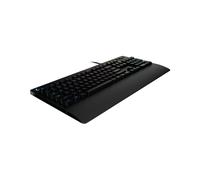 Logitech G213 Clavier Gaming USB QWERTY Italien, Rétroéclairage RGB LIGHTSYNC, Touches à Dômes Mécaniques, Anti-éclaboussures (60ml), Repose-poignets