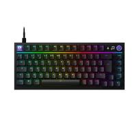 Logitech G316 X 75, Clavier Gaming, taux de Rapport 8 kHz, switchs tactiles interchangeables, Structure à Joint, Affichage LED matriciel et molette, PBT, USB-C, RVB LIGHTSYNC, PC - Blanc