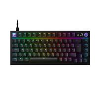 Logitech G316 X 75, Clavier Gaming, taux de Rapport 8 kHz, switchs tactiles interchangeables, Structure à Joint, Affichage LED matriciel et molette, PBT, USB-C, RVB LIGHTSYNC, PC - Noir