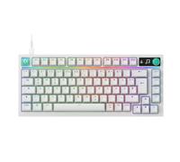 Logitech G316 X 75, Clavier Gaming, taux de Rapport 8 kHz, switchs tactiles interchangeables, Structure à Joint, Affichage LED matriciel et molette, PBT, USB-C, RVB LIGHTSYNC, PC - Noir