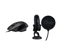 Logitech G502 X Souris Gaming Filaire + Logitech Blue Yeti Kit de Streaming de Jeu avec Micro Yeti de Jeu USB - Noir