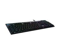 Logitech G815 LIGHTSYNC RGB Clavier Gamer Mécanique, Switch Ultra-Plat GL Clicky, 5 Touches G programmables, Dispositif de Relais USB, Commandes multimédia dédiées, Français AZERTY - Noir
