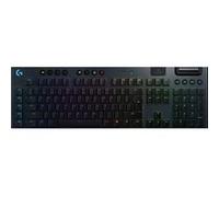 Logitech G915 - Clavier - backlit - sans fil - USB, Bluetooth, 2.4 GHz - QWERTY - Italien - commutateur : GL Tactile - carbone G