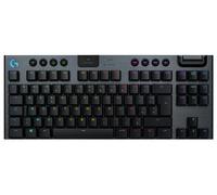 Logitech G915 Tenkeyless Lightspeed Carbone (Tactile Version) Clavier gaming sans fil - format TKL - interrupteurs mécaniques tactiles (switches GL Tactile) - technologie LightSpeed - rétro-éclairage RVB avec technologie Lightsync - AZERTY, Français