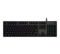 Logitech Gaming G512 - Clavier - backlit - USB - International US - commutateur : GX Blue - carbone