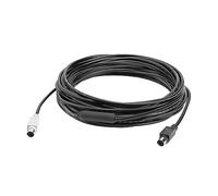 Logitech Group Extension, Rallonge de Câble Webcam 10m pour extension microphone pour le Système Group, Mini-DIN 6 Broches, FFC classe A, CE, RoHS, Portable/PC/Mac - Noir