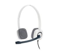 Logitech H150 Casque Filaire, Ecouteurs Stéréo avec Micro Rotatif Anti-Parasites, Double Fiche Jack 3,5mm, Contrôles Intégrés, PC/Mac/Portable - Blanc