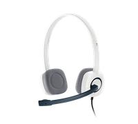 Logitech H150 Casque stéréo blanc Casque stéréo blanc filaire avec conception supra auriculaire et commandes intégrées au câble, idéal pour les