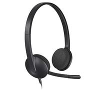 Logitech Micro-casque supra-auriculaire H340 filaire stéréo Suppression du bruit du microphone Noir