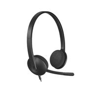 Logitech Micro-casque supra-auriculaire H340 filaire stéréo Suppression du bruit du microphone Noir