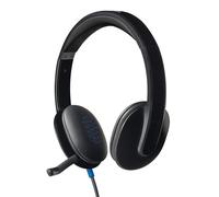 Logitech H540 Wired Headset, Stereo Headphone with Noise-Cancelling Microphone,