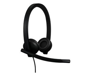 Logitech H570E MS Duo USB-A Casque filaire USB-A avec micro antibruit, certifié Teams pour un usage professionnel.