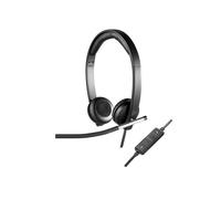 Logitech H650e Casque Avec fil Arceau Bureau/Centre d'appels USB Type-A Noir, Argent - Neuf