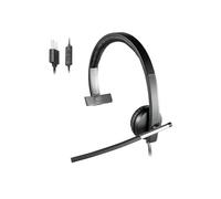 Logitech H650e Mono Monophonique Bandeau Noir - Casques audio (Centre d'appel/Bureau, Monophonique, Bandeau, Noir, Avec fil, 50 - 10000 Hz)
