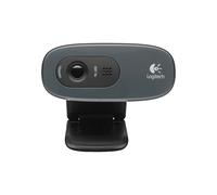 Logitech HD Webcam C270 - Capteur 3MP, Résolution 1280x720p, USB 2.0, Microphone intégré avec réduction de bruit, compatible Windows