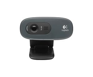 Logitech HD Webcam C270 - Capteur 3MP, Résolution 1280x720p, USB 2.0, Microphone intégré avec réduction de bruit, compatible Windows