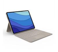 Logitech Combo Touch Custodia tastiera iPad Pro da 12,9 pollici | (5a,6a gen-2021,2022) retroilluminata staccabile supporto pieghevole, Smart Connector, ITA QWERTY-Sabbia