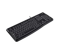 Logitech K120 Clavier Filaire pour Windows, USB Plug-and-Play, Taille Standard, Résistant Eclaboussures, Barre D'Espacement Incurvée, Compatible PC, Ordinateur Portable, Clavier Belge AZERTY - Noir