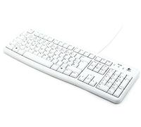 Logitech K120 Clavier sans Fil Business Windows, Plug-and-Play USB, Touches Silencieuses Ultra-Plates, Taille Standard, Etanche, Barre d’Espacement Incurvée, Clavier QWERTZ Allemand - Blanc