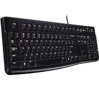 Logitech K120 Clavier sans Fil Windows, Plug-and-Play USB, Taille Standard, Résistant aux Eclaboussures, Barre d’Espacement Incurvée, Clavier Russe - Noir