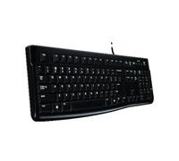 Logitech K120 Clavier sans Fil Windows, Plug-and-Play USB, Taille Standard, Résistant aux Eclaboussures, Barre d’Espacement Incurvée, Clavier Russe - Noir