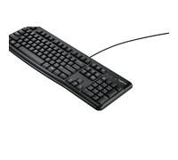 Logitech K120 Corded Keyboard, Taille réelle (100 %), Avec fil, USB, QWERTY, Noir 920-002508