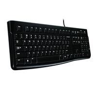 Logitech K120 Clavier sans Fil Windows, Plug-and-Play USB, Touches Silencieuses Ultra-Plates, Taille Standard, Résistant aux Eclaboussures, Barre d’Espacement Incurvée, Clavier QWERTY Espagnol - Noir