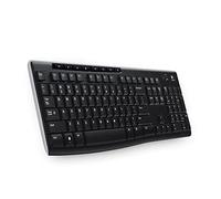 Logitech K270 Clavier sans Fil pour Windows, 2,4 GHz avec Récepteur Unifying USB, 8 Touches de Raccourci, Batterie Longue Durée 24 Mois, PC/Portable, Clavier Tchèque - Noir