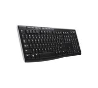 Logitech K270 Clavier Sans Fil pour Windows, 2.4 GHz Sans Fil, Clavier Pan Nordique QWERTY - Noir
