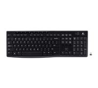 Logitech K270 Clavier Sans Fil Suisse QWERTZ, 2.4 GHz Sans Fil, Taille Standard, Pavé Numérique, 8 Touches Multimédia, Pile Durée 2 ans, PC, Ordinateur Portable, Clavier Suisse QWERTZ - Noir