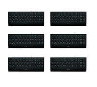 Logitech K280e Clavier (filaire, clavier professionnel, QWERTZ, disposition allemande) noir (noir, lot de 6)